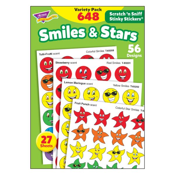 Smiles & Stars Stinky Stickers® Variety Pack, 648 ct