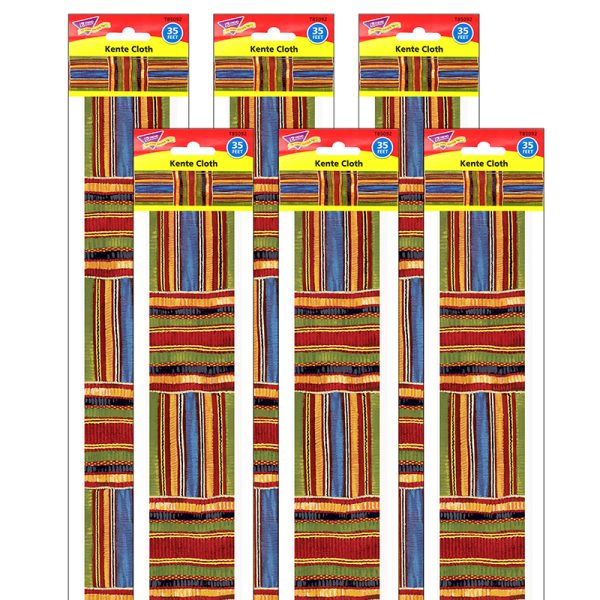 Kente Cloth Bolder Borders®, 35.75' Per Pack, 6 Packs