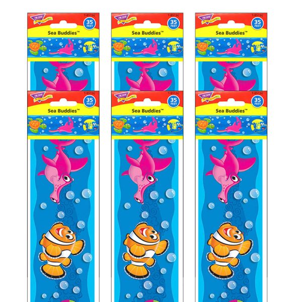 Sea Buddies™ Bolder Borders®, 35.75' Per Pack, 6 Packs