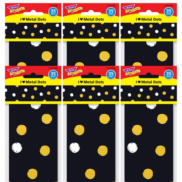 I ♥ Metal Dots Bolder Borders®, 35.75' Per Pack, 6 Packs