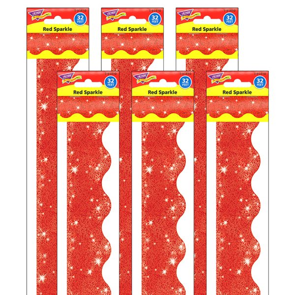 Red Sparkle Terrific Trimmers®, 32.5' Per Pack, 6 Packs