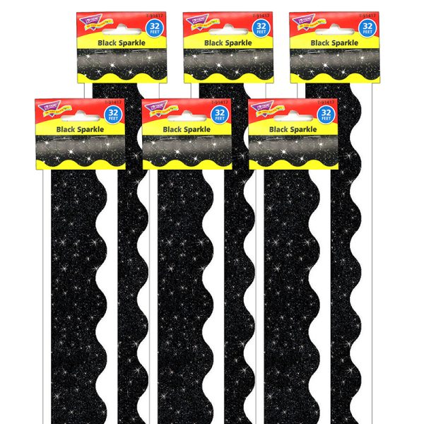 Black Sparkle Terrific Trimmers®, 32.5' Per Pack, 6 Packs