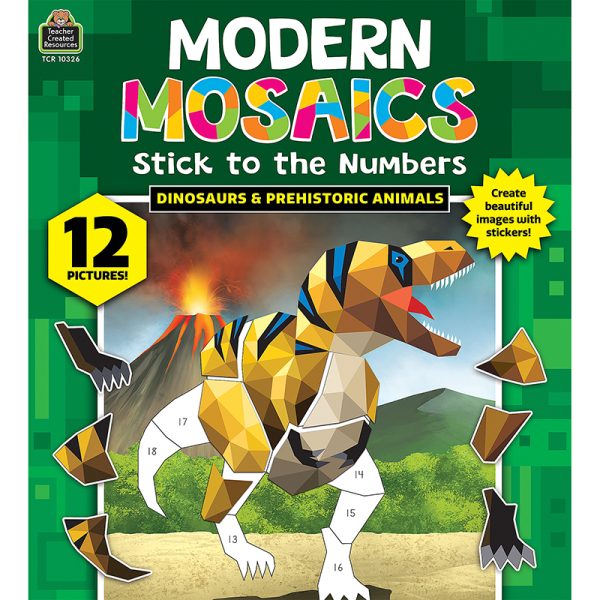 Dinosaurs Modern Mosaics Stick to the Numbers