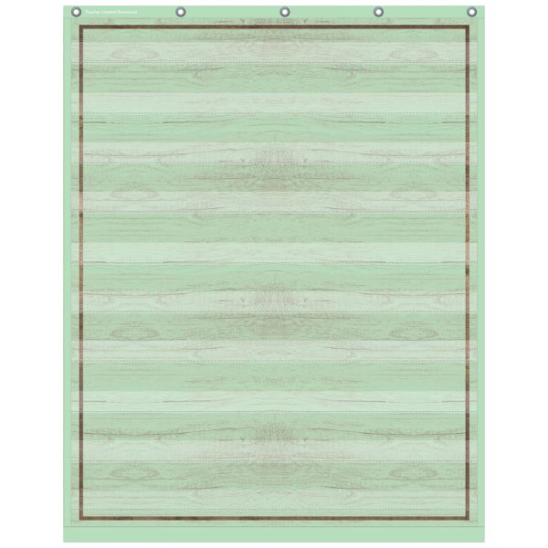 Mint Painted Wood Design 10 Pocket Chart, 34" x 44"