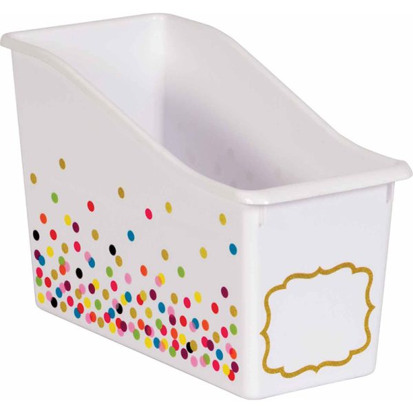 Confetti Plastic Book Bin