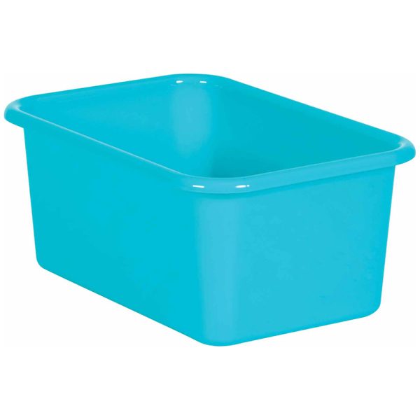 Teal Small Plastic Storage Bin