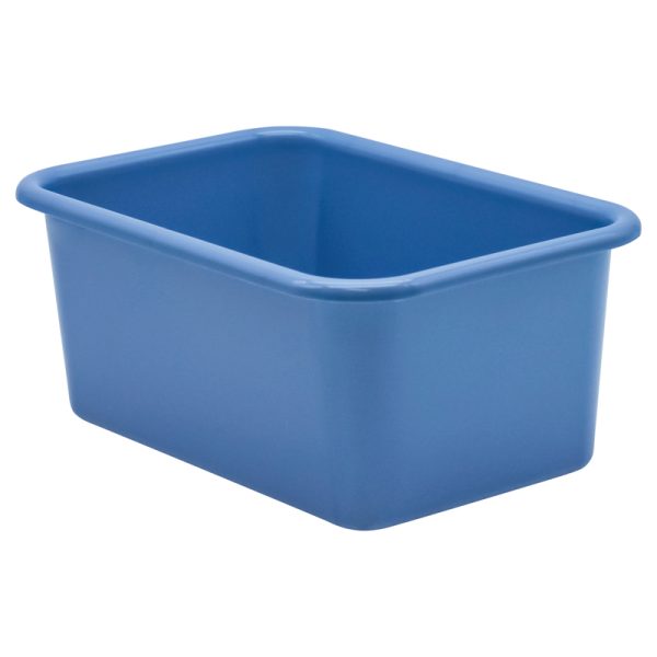 Slate Blue Small Plastic Storage Bin