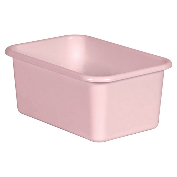 Blush Small Plastic Storage Bin