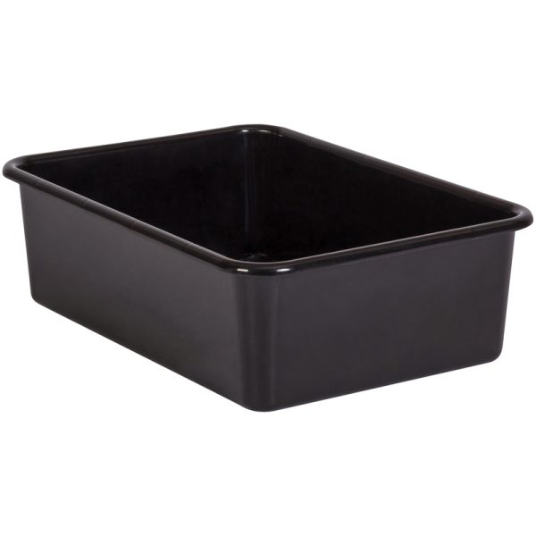 Black Large Plastic Storage Bin