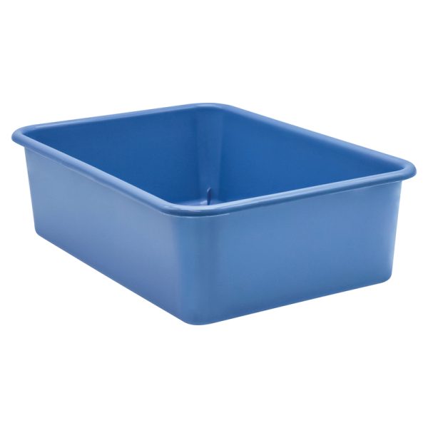 Slate Blue Large Plastic Storage Bin