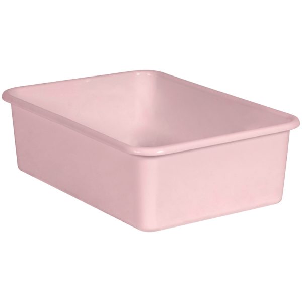 Blush Large Plastic Storage Bin