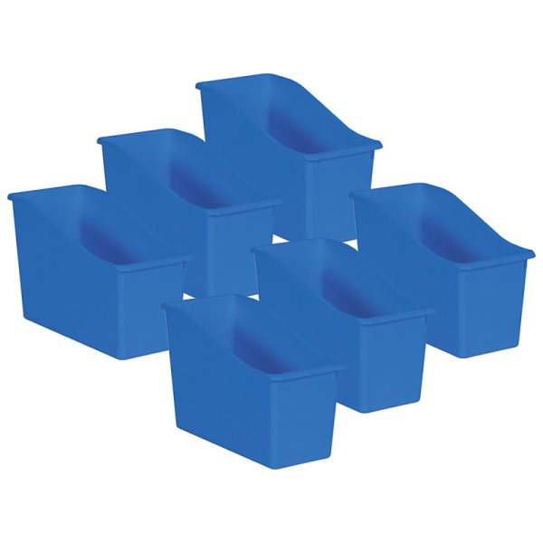 Blue Plastic Book Bin, Pack of 6