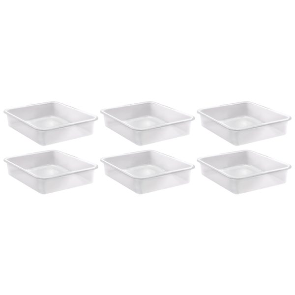 Large Plastic Letter Tray, Clear, Pack of 6