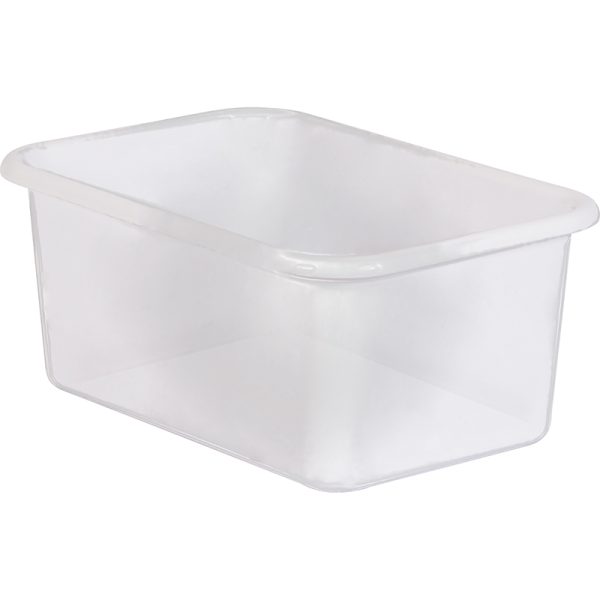 Small Plastic Storage Bin, Clear