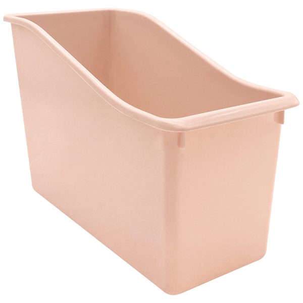 Blush Plastic Book Bin