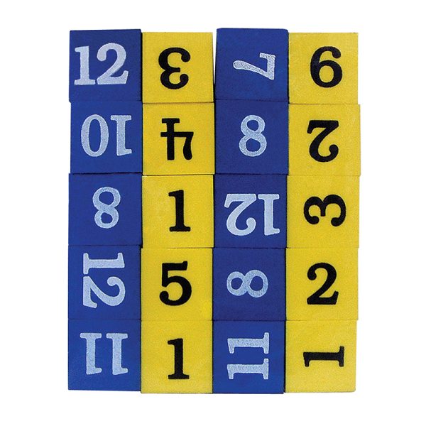 Foam Numbered Dice (Numerals 1-12)