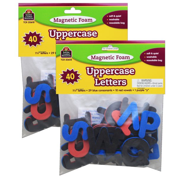 Magnetic Foam Uppercase Letters, 2 Sets