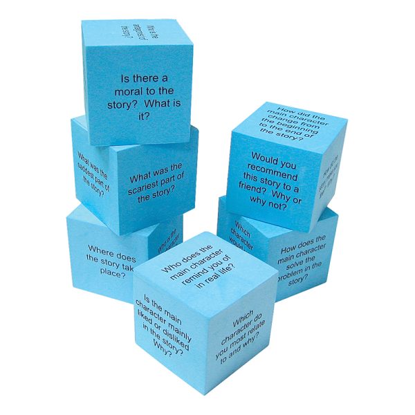 Foam Reading Comprehension Cubes, Pack of 6