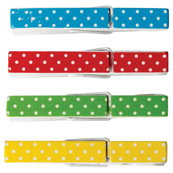 Polka Dot Clothespins, Pack of 20