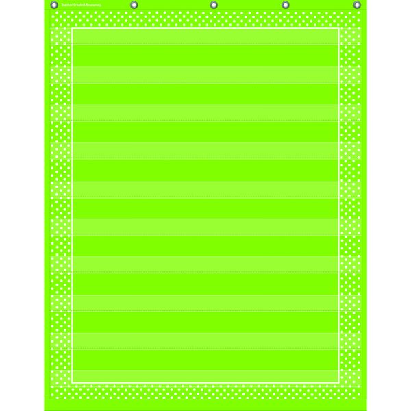 Lime Polka Dots 10 Pocket Chart