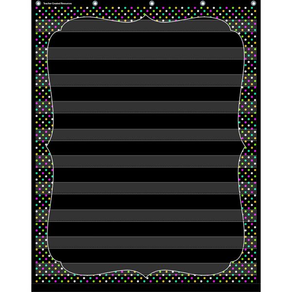 Chalkboard Brights 10 Pocket Chart