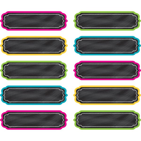 Chalkboard Brights Labels, Non-Adhesive, 30 Per Pack, 3 Packs