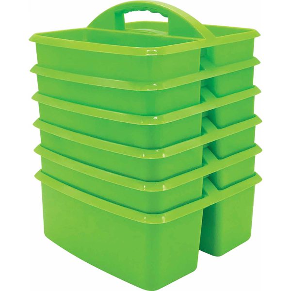 Lime Plastic Storage Caddy, Pack of 6