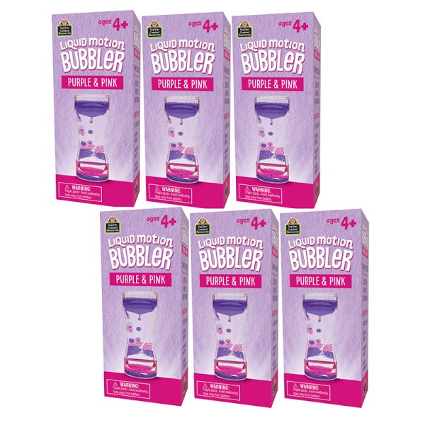 Liquid Motion Bubbler, Purple & Pink, Pack of 6