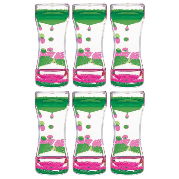 Pink & Green Liquid Motion Bubbler, Pack of 6