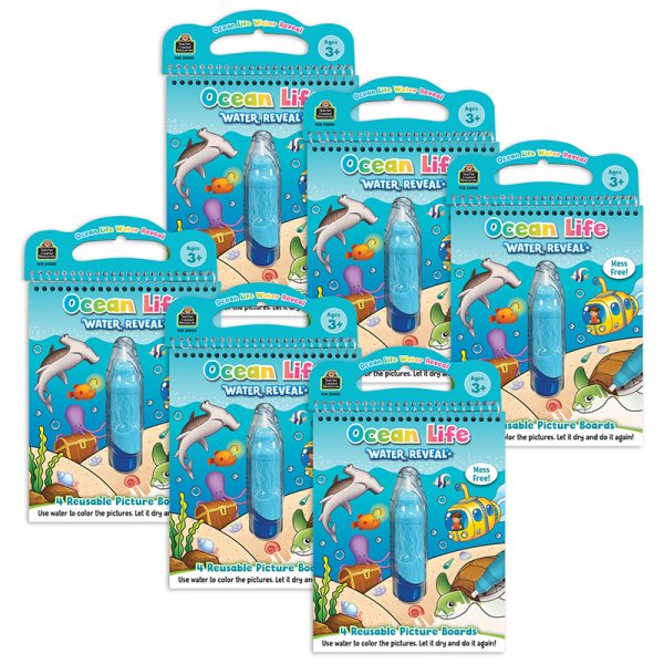 Ocean Life Water Reveal Book, 6 Sets