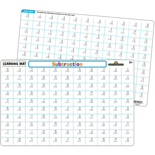 Subtraction Learning Mat