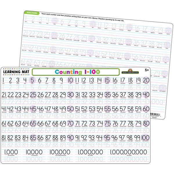 Counting 1-100 Learning Mat