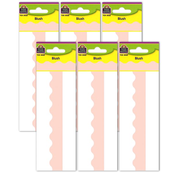 Blush Scalloped Border Trim, 35 Feet Per Pack, 6 Packs