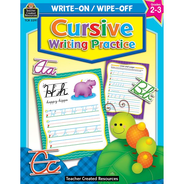 Cursive Writing Practice Write-On Wipe-Off Book, Grade 2-3