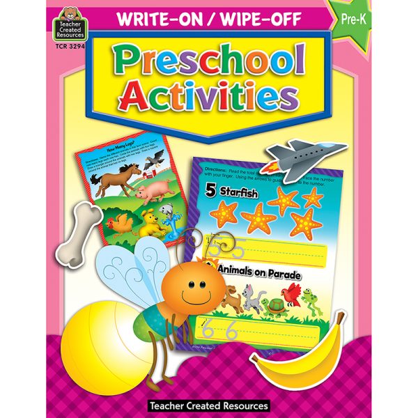 Preschool Activities Write-On Wipe-Off Book, Grade PK-K