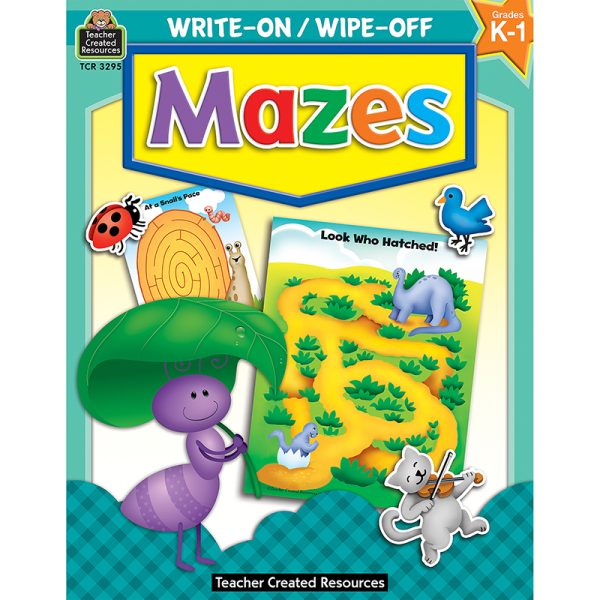 Mazes Write-On Wipe-Off Book, Grade K-1