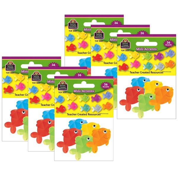 Colorful Fish Mini Accents, 36 Per Pack, 6 Packs