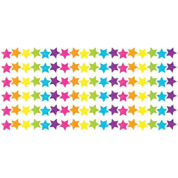 Brights 4Ever Stars Die-Cut Border Trim, 35 Feet Per Pack, 6 Packs