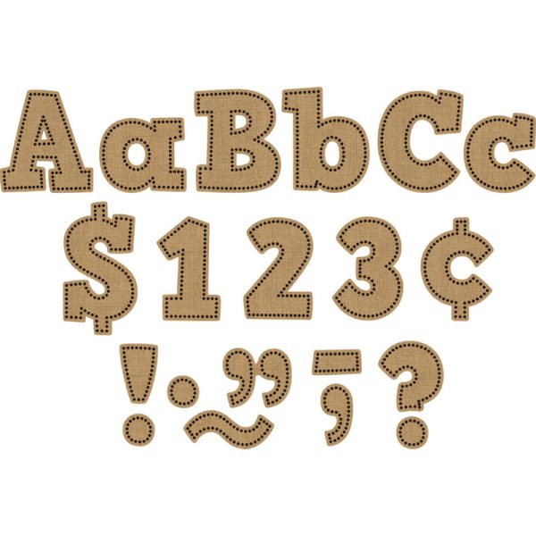 Burlap Design Bold Block 4" Letters Combo Pack, 230 Pieces