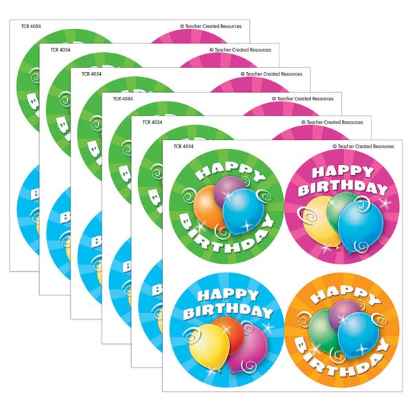 Birthday Wear 'Em Badges, 32 Per Pack, 6 Packs