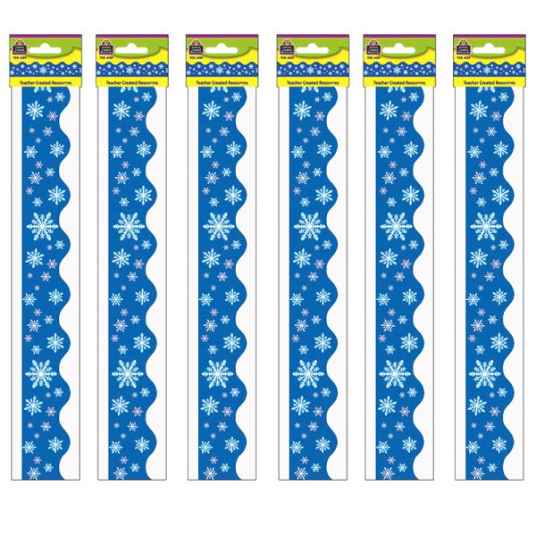 Snowflakes Border Trim, 35 Feet Per Pack, 6 Packs