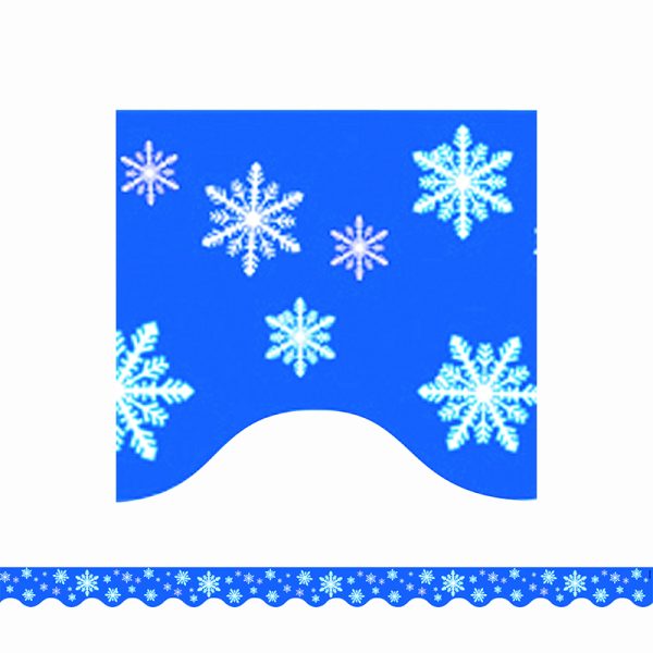 Snowflakes Scalloped Border Trim, 35 Feet