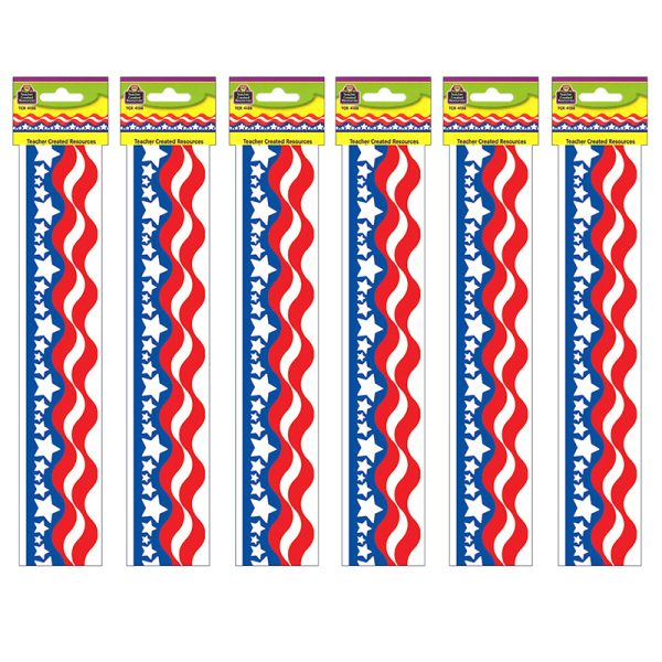 Patriotic Border Trim, 35 Feet Per Pack, 6 Packs