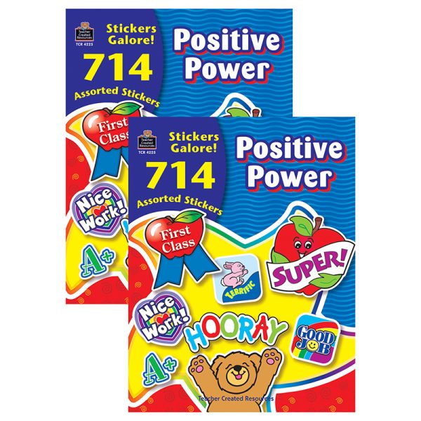 Positive Power Sticker Book, 714 Stickers Per Book, Pack of 2