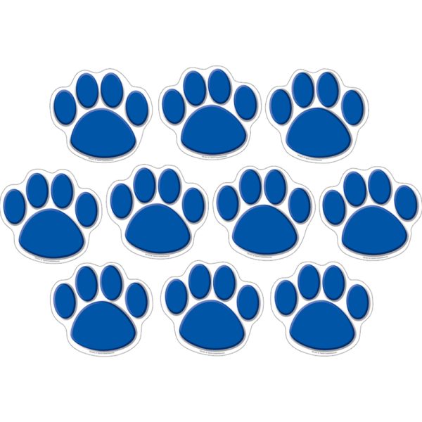 Blue Paw Prints Accents, Pack of 30