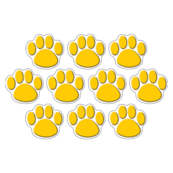 Gold Paw Prints Accents, Pack of 30