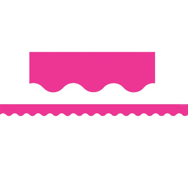 Hot Pink Scalloped Border Trim, 35 Feet