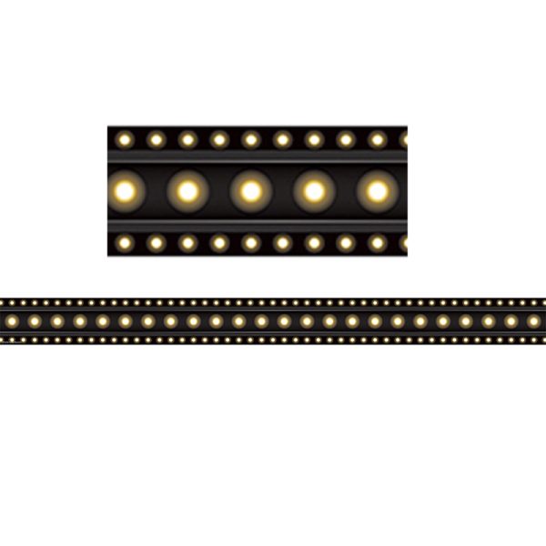 Black Marquee Straight Border Trim, 35 Feet