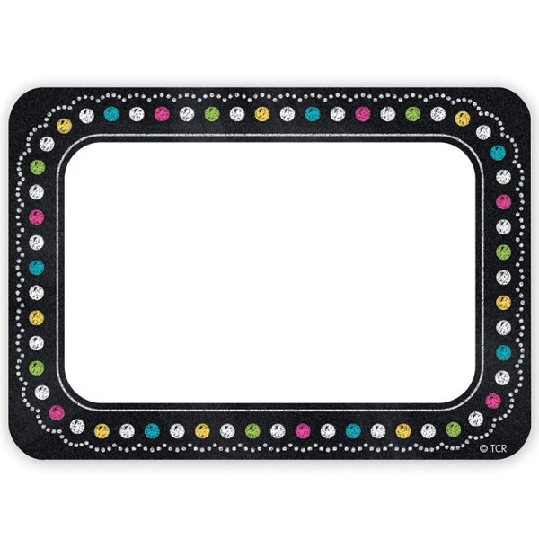 Chalkboard Brights Name Tags