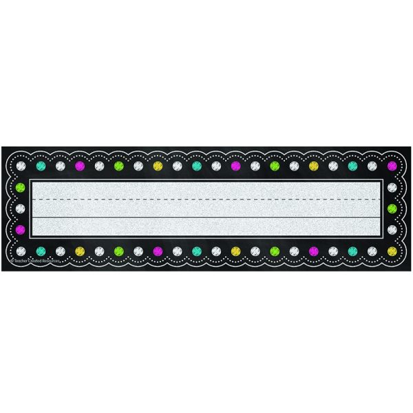 Chalkboard Brights Flat Name Plates